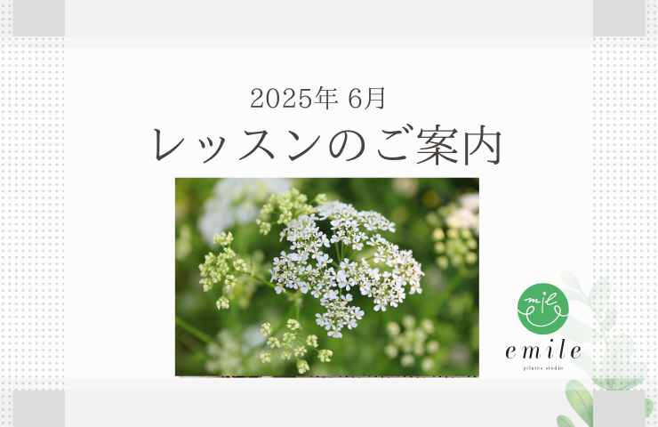 2025年6月レッスンスケジュールのご案内