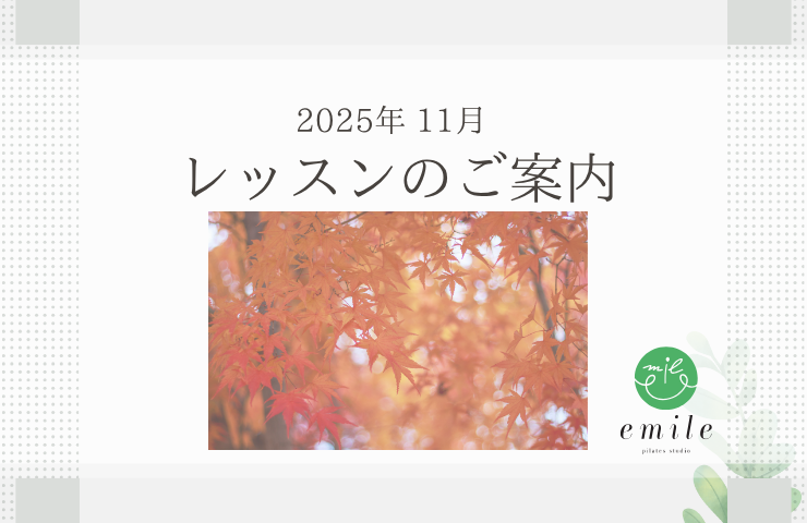 2025年11月スケジュールのご案内
